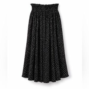Midi Skirt Black and White Polka Dot size Small